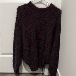 Urban Outfitters Deep Burgundy Fuzzy Sweater